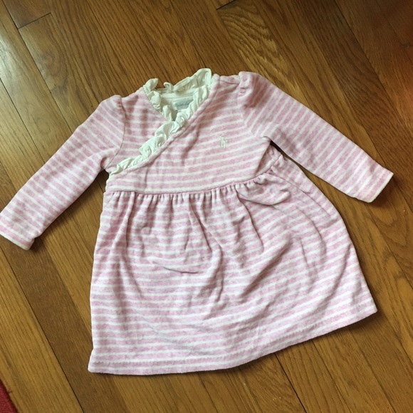 Ralph Lauren Velour Ruffle dress - Picture 1 of 4